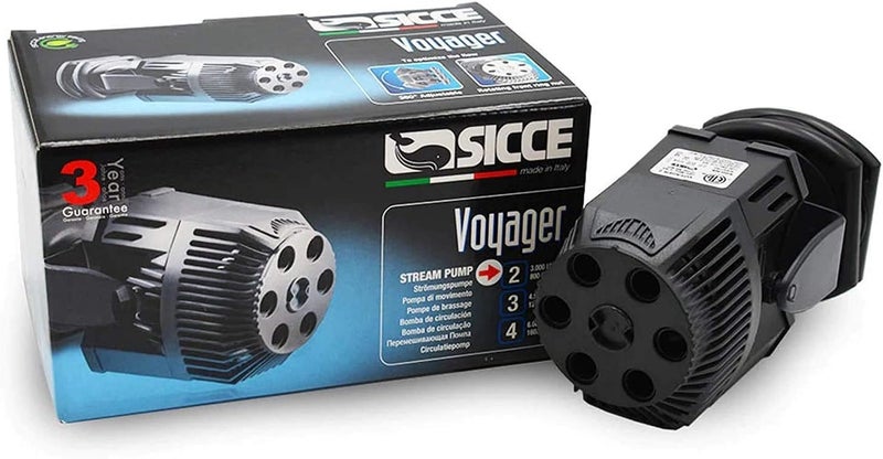 SICCE Voyager 2 Wave Maker Flow Pump 800 GPH | 360Â°Adjustable Quiet Submersible Magnetic Powerhead for Saltwater & Freshwater Tanks, Quiet Aquarium Water Circulation Pump 15 to 90 Gallons - Image 1